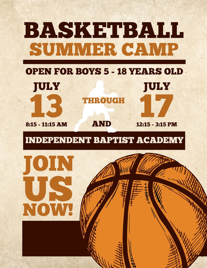 Basketball camp flyer