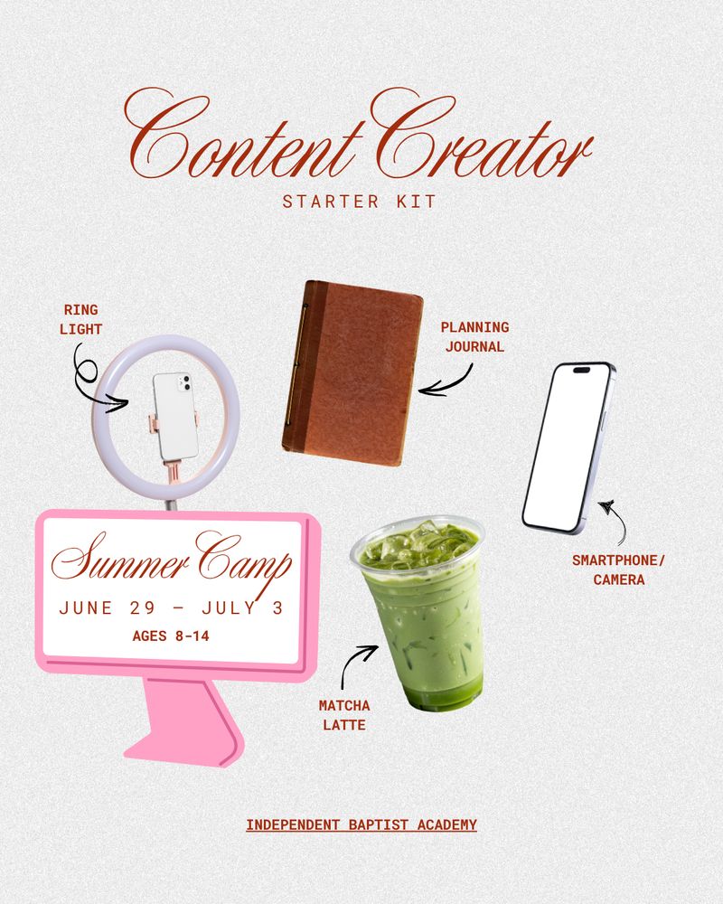 Content creator camp flyer