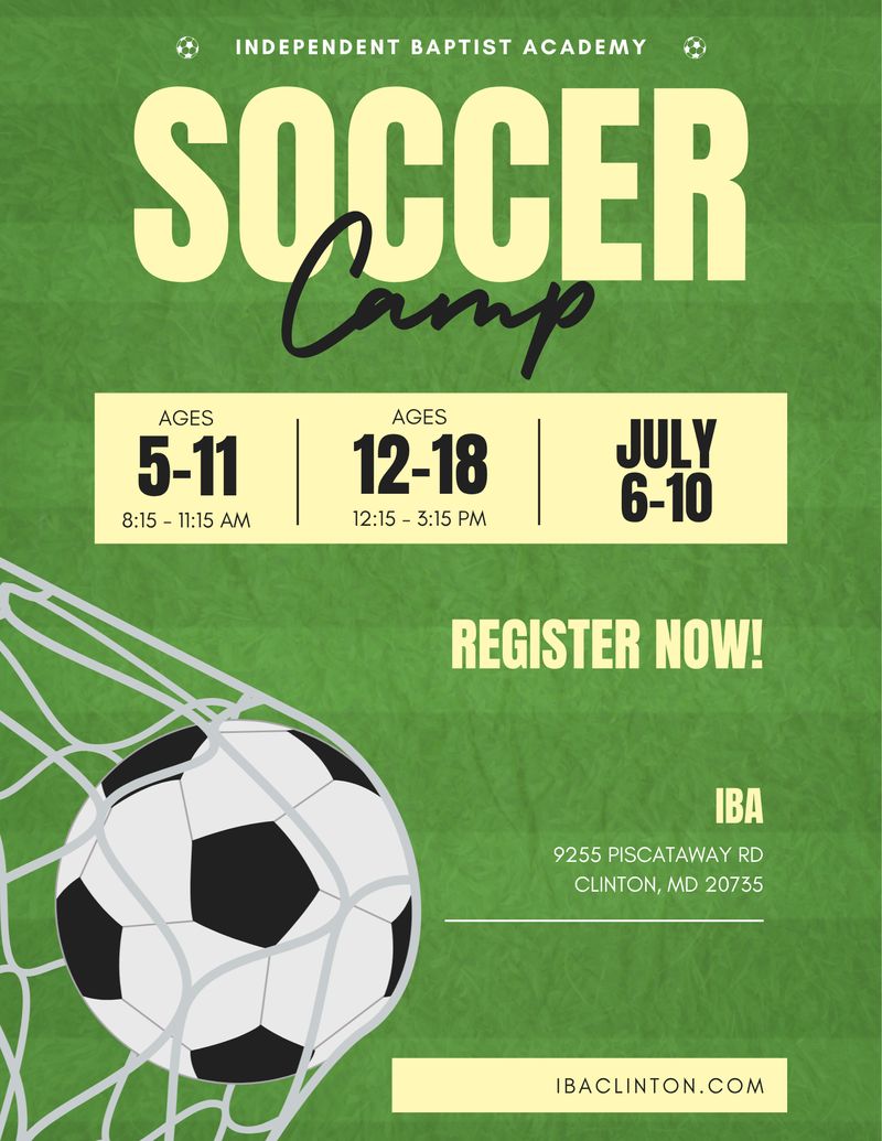 Soccer camp flyer