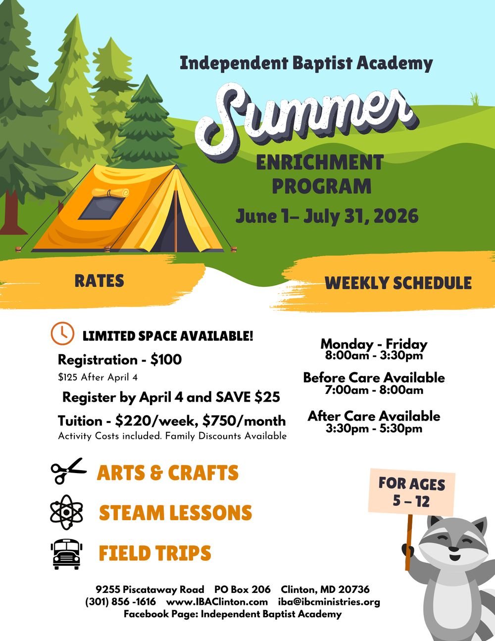 Summer Enrichment Program 2026 flyer
